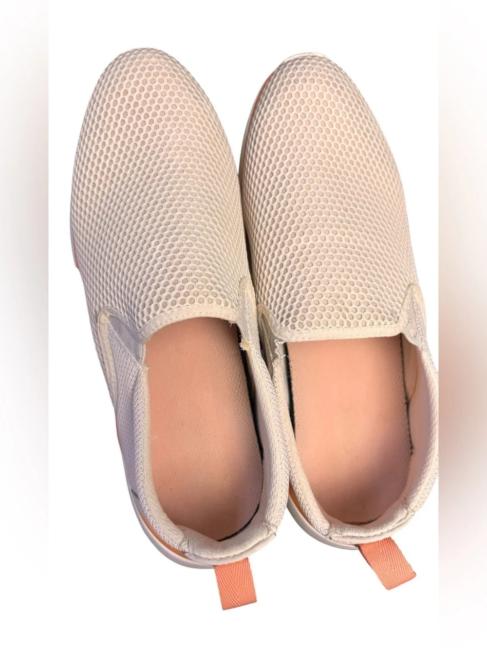 Vionic Vortex Zeta Active Slip-on Sneakers - Cream/Orange Women’s Sz 9